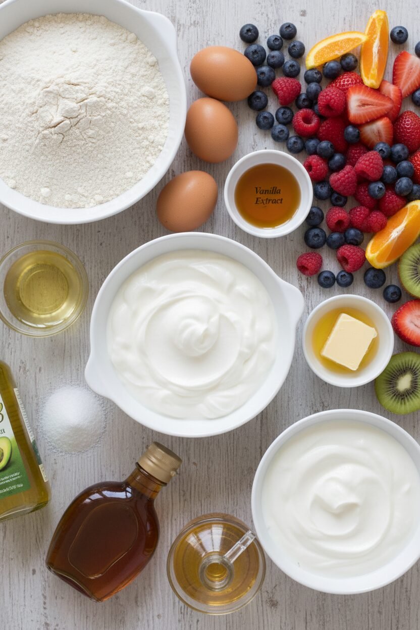 Spring Berry Greek Yogurt Pancakes