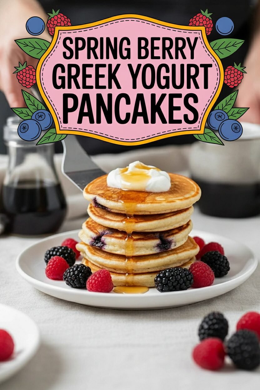 Spring Berry Greek Yogurt Pancakes