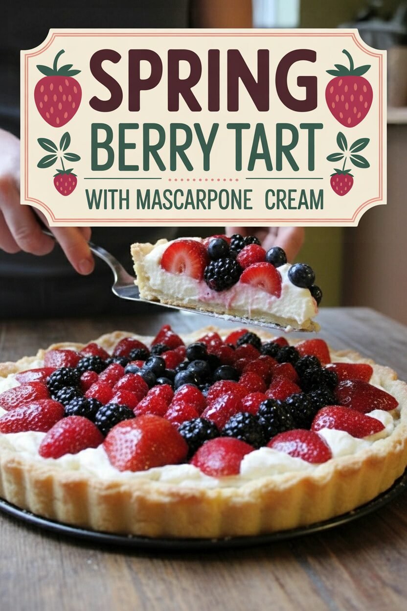Spring Berry Tart with Mascarpone Cream