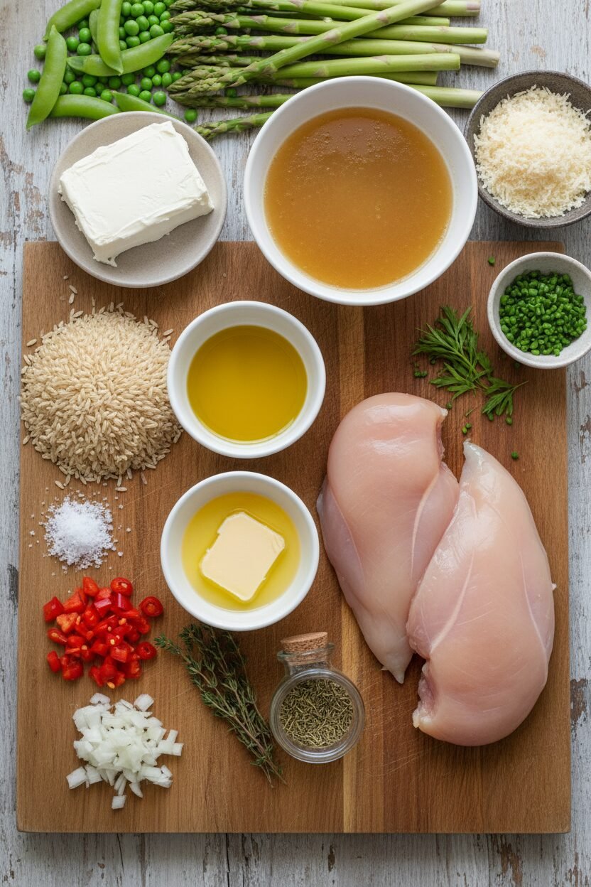 Spring Chicken and Rice Skillet