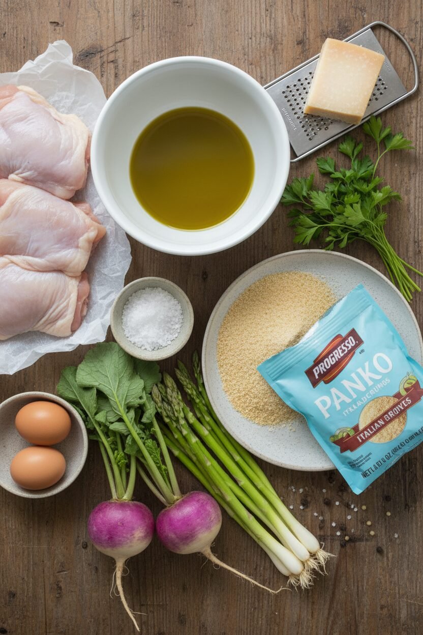 Spring Chicken with Parmesan One Pan