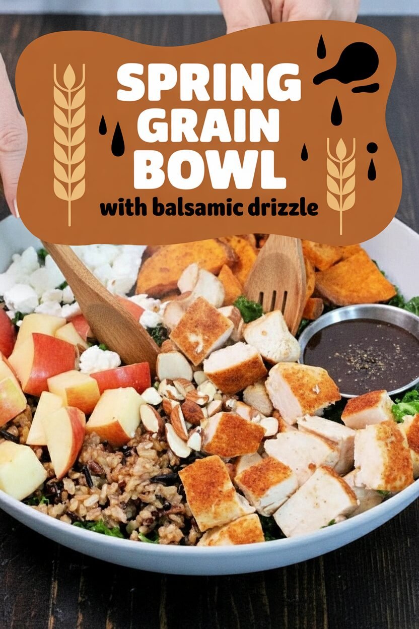 Spring Grain Bowl with Balsamic Drizzle