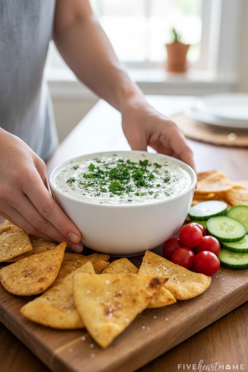 Spring Herb Greek Yogurt Protein Dip