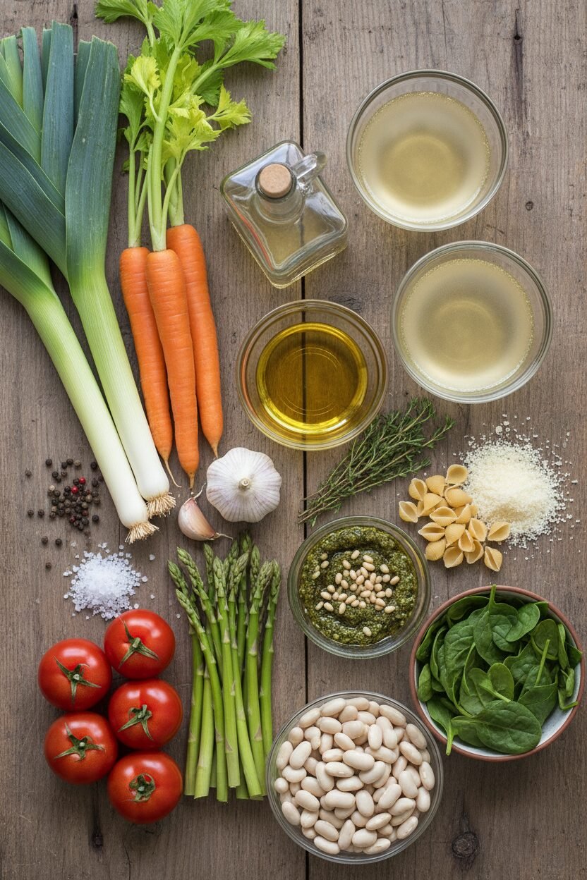Spring Minestrone with Fresh Pesto