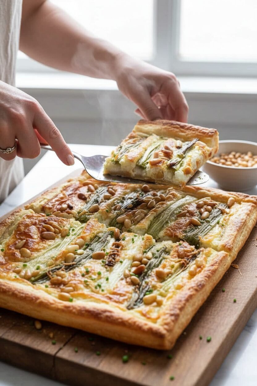 Spring Onion and Goat Cheese Tart