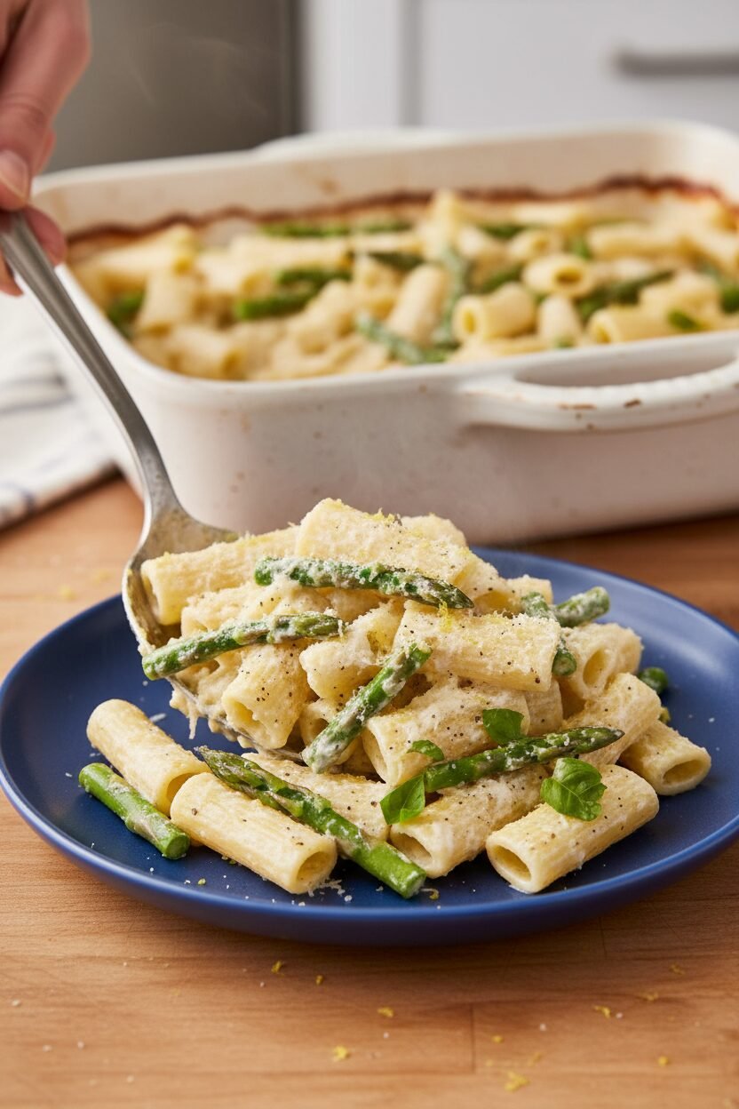 Spring Pasta with Lemon Ricotta and Asparagus