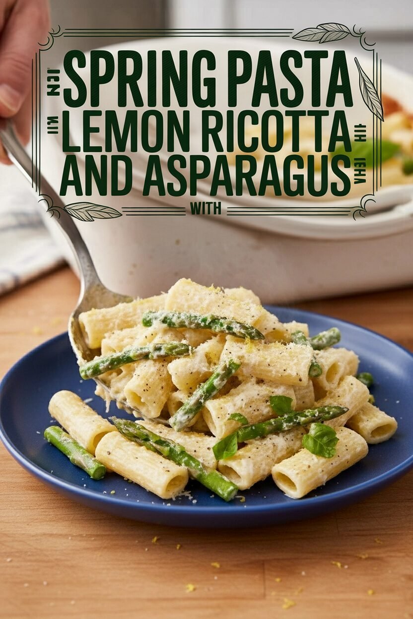 Spring Pasta with Lemon Ricotta and Asparagus