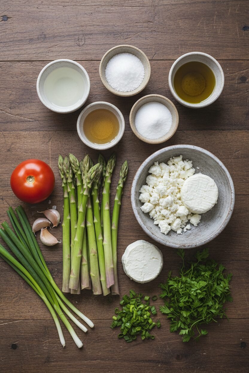 Spring Salad with Asparagus Tomato and Feta