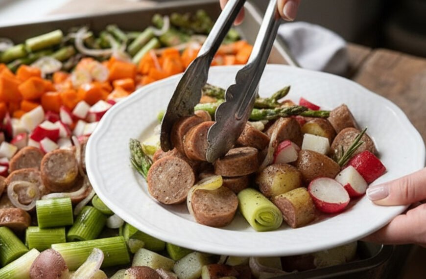 Spring Sausage and Asparagus Sheet Pan Dinner