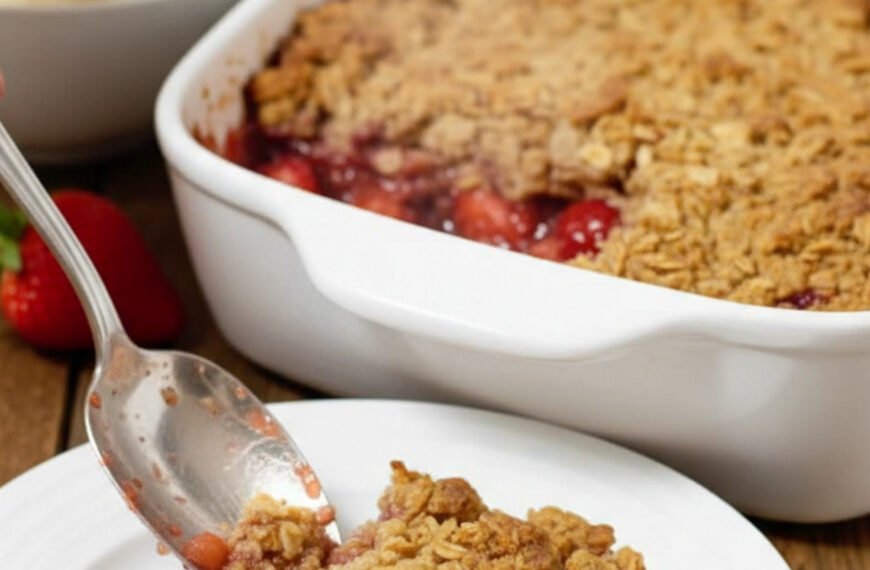 Spring Strawberry Rhubarb Crumble