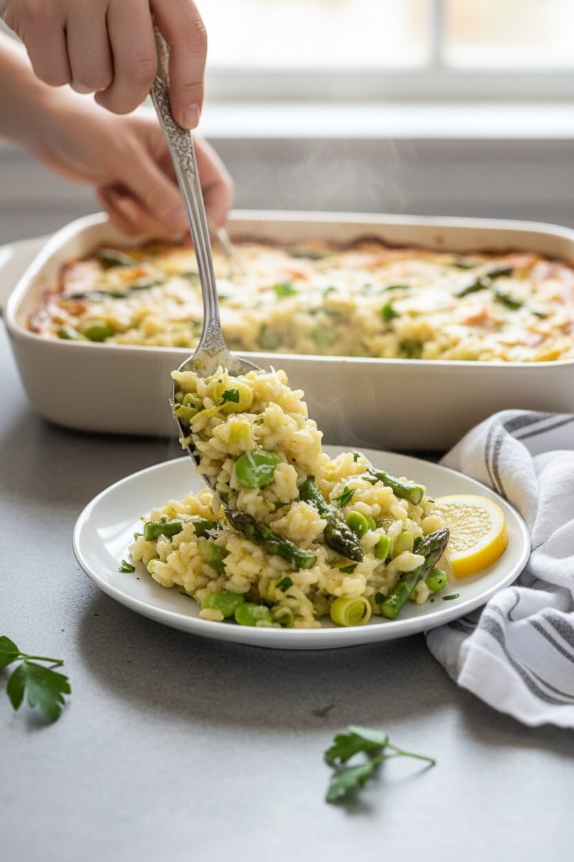 Spring Vegetable Parmesan Risotto