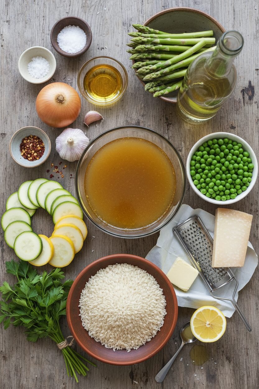 Spring Vegetable Parmesan Risotto