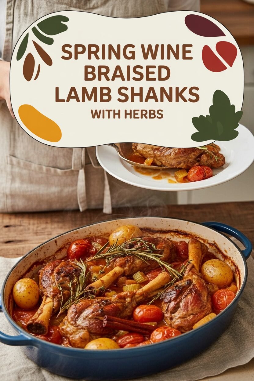 Spring Wine Braised Lamb Shanks with Herbs