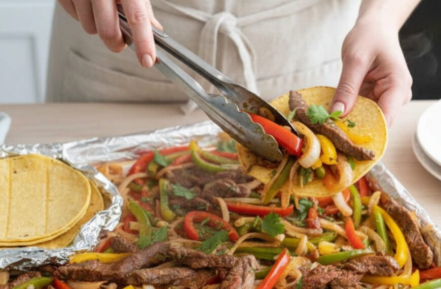 Easy Sheet Pan Fajitas with Steak and Bell Peppers