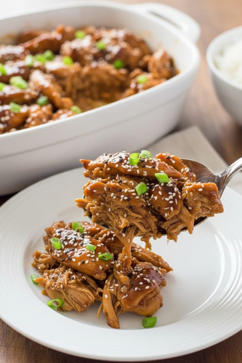 Sticky Honey Garlic Slow Cooker Chicken