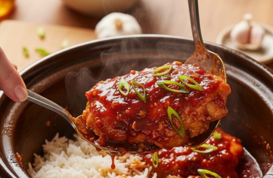 Sticky Honey Garlic Slow Cooker Chicken
