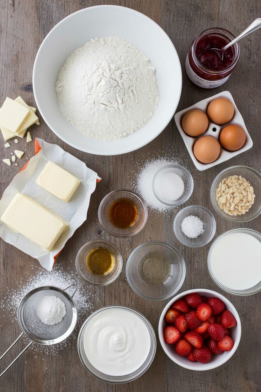 Strawberry Almond Brunch Pound Cake