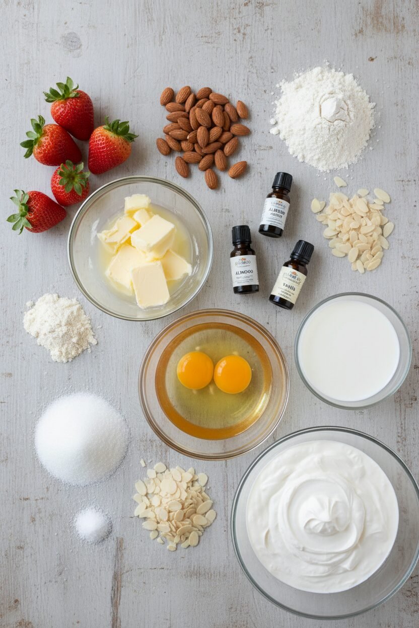 Strawberry Almond Brunch Pound Cake
