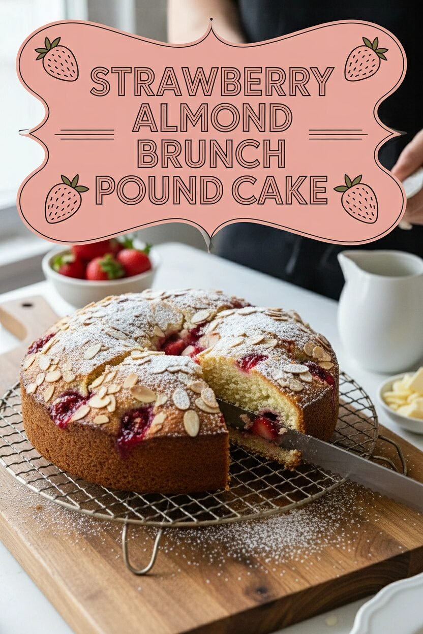 Strawberry Almond Brunch Pound Cake
