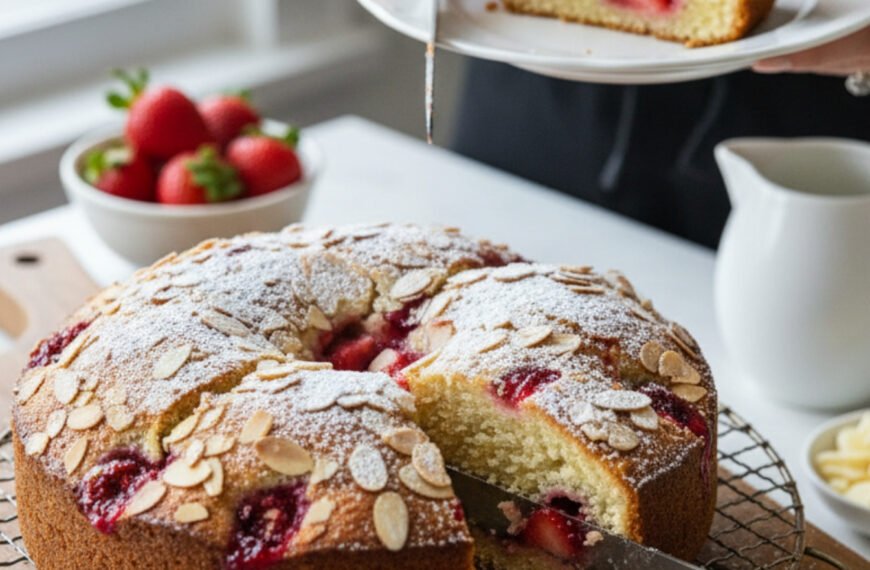 Strawberry Almond Brunch Pound Cake