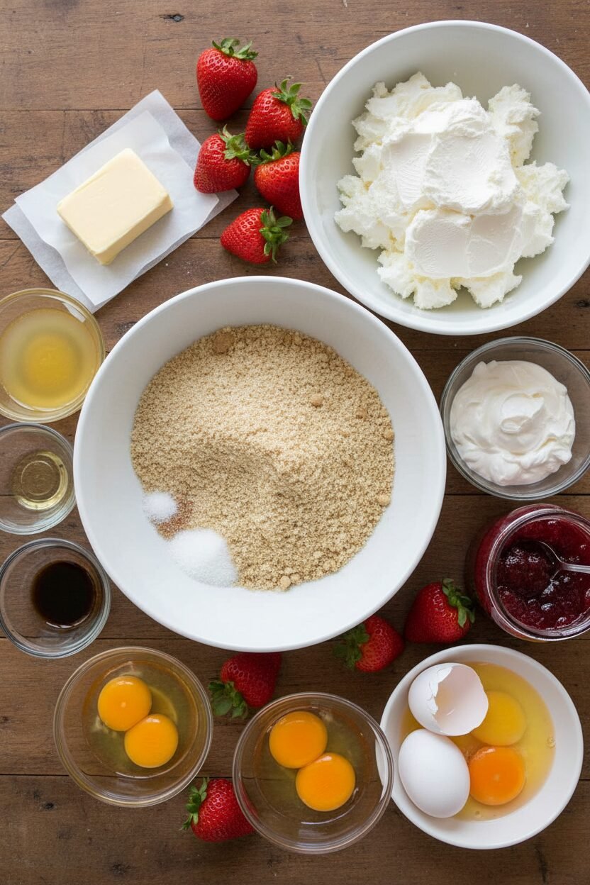 Strawberry Crowned New York Cheesecake