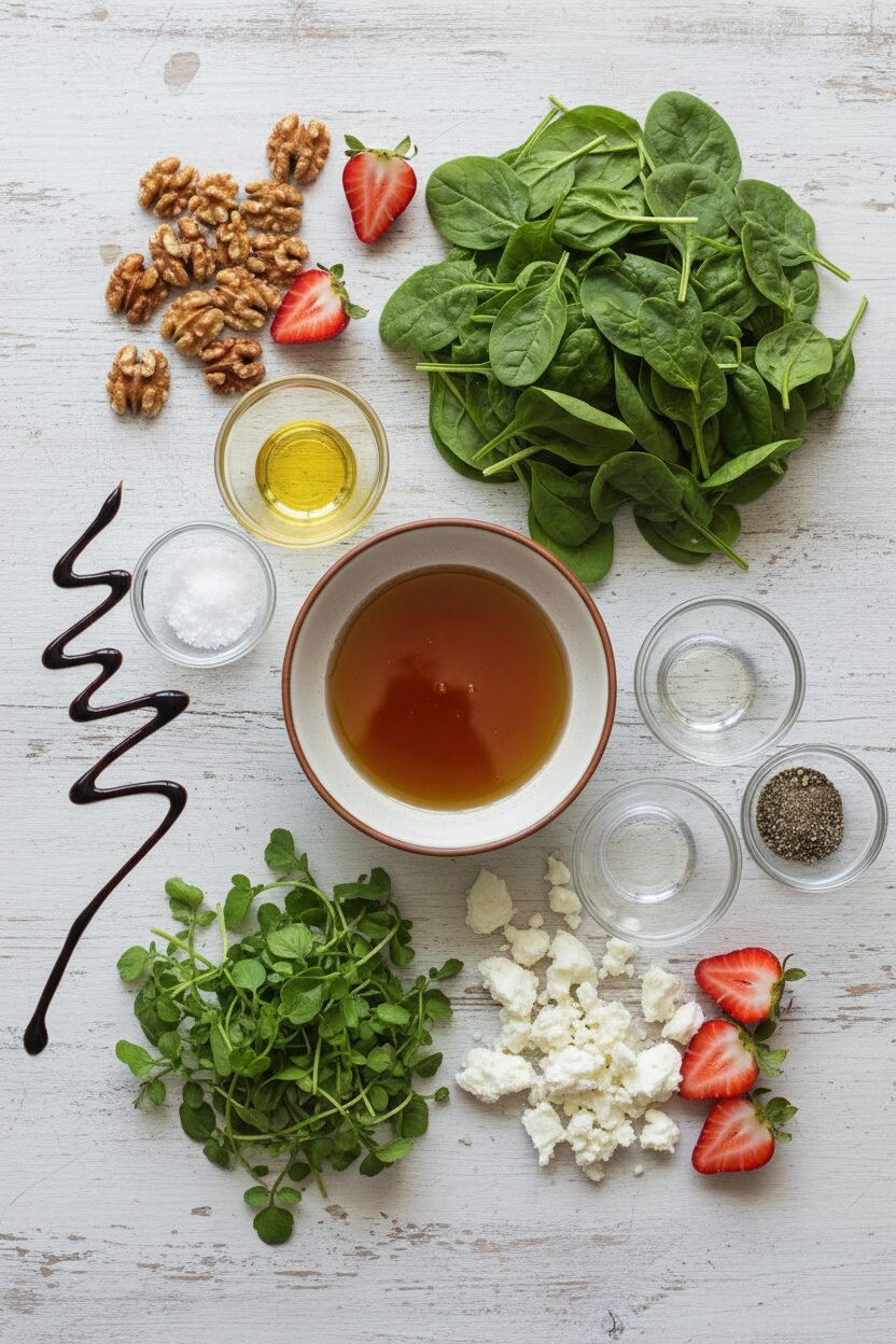 Strawberry Spinach Salad with Goat Cheese