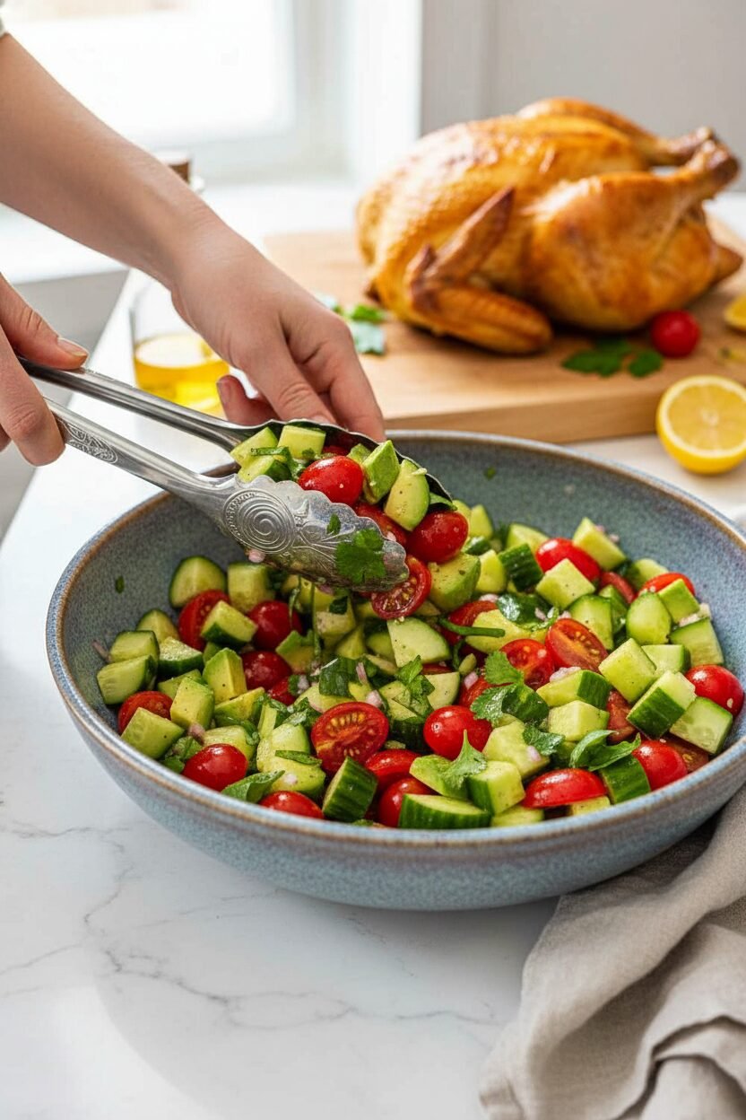 Summer Avocado Salad with Lemon Dressing