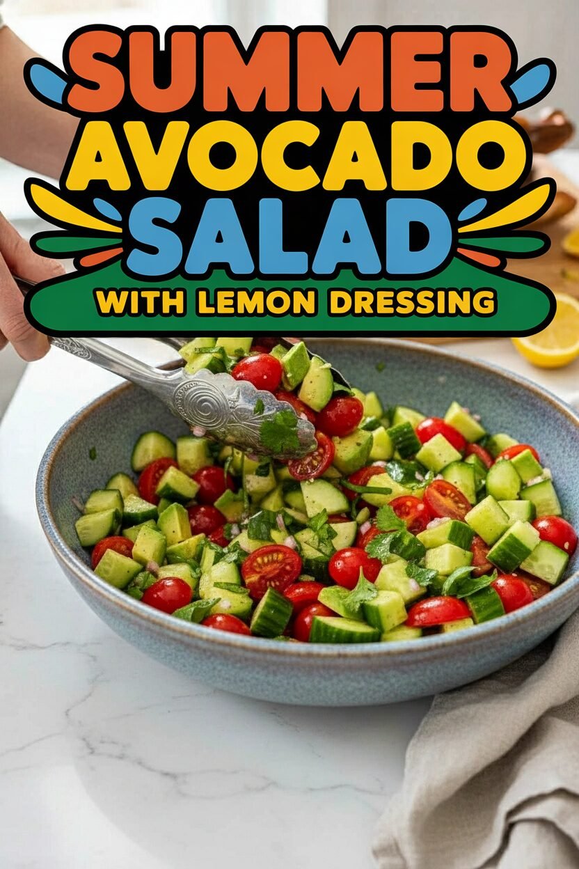 Summer Avocado Salad with Lemon Dressing