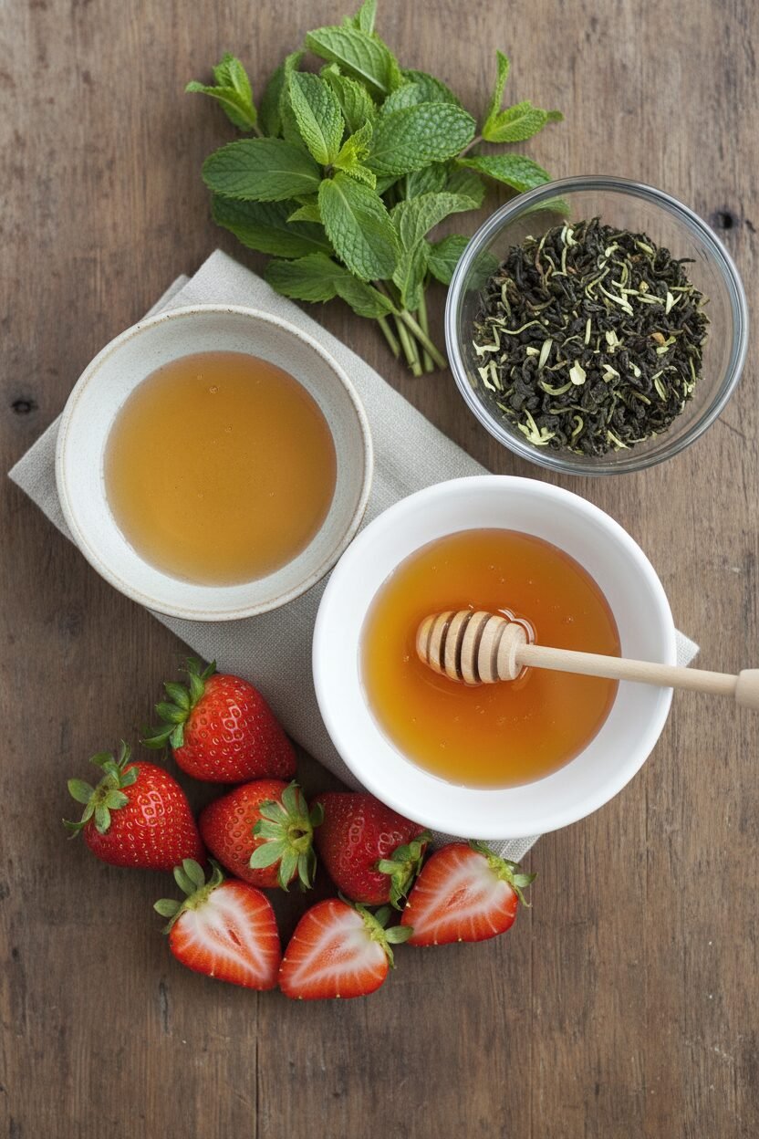 Summer Strawberry Mint Iced Tea