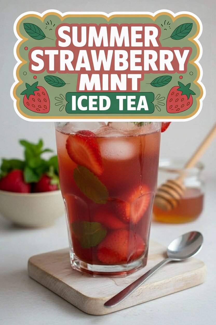 Summer Strawberry Mint Iced Tea