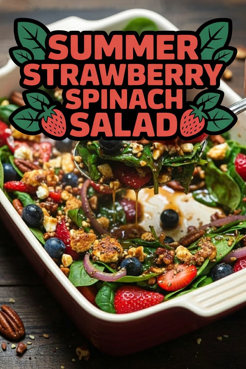 Summer Strawberry Spinach Salad