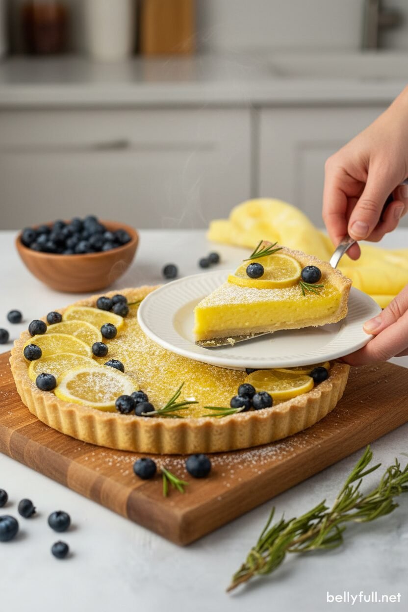 Sunshine Lemon Tart on Buttery Crust
