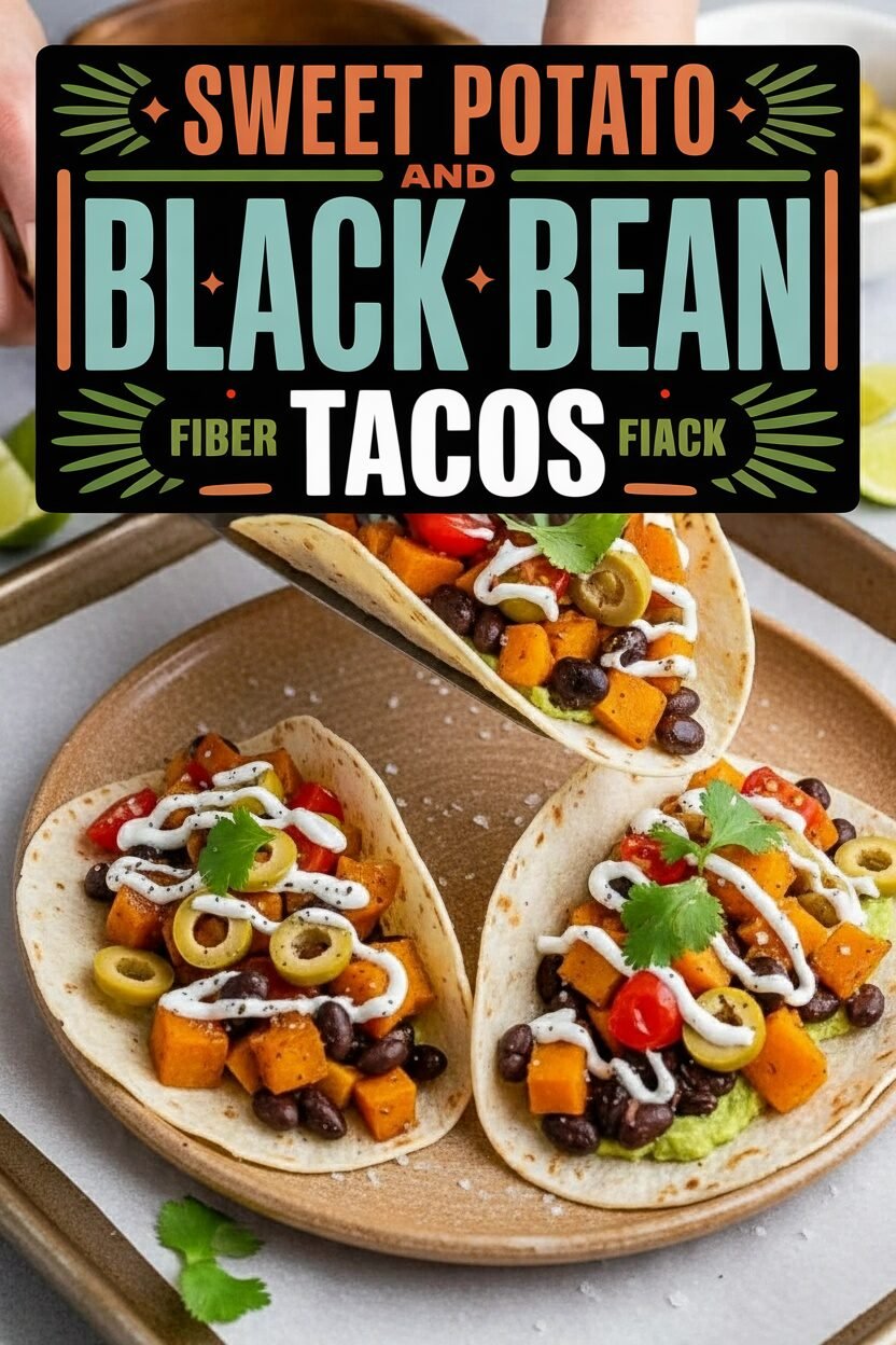 Sweet Potato and Black Bean Fiber Tacos