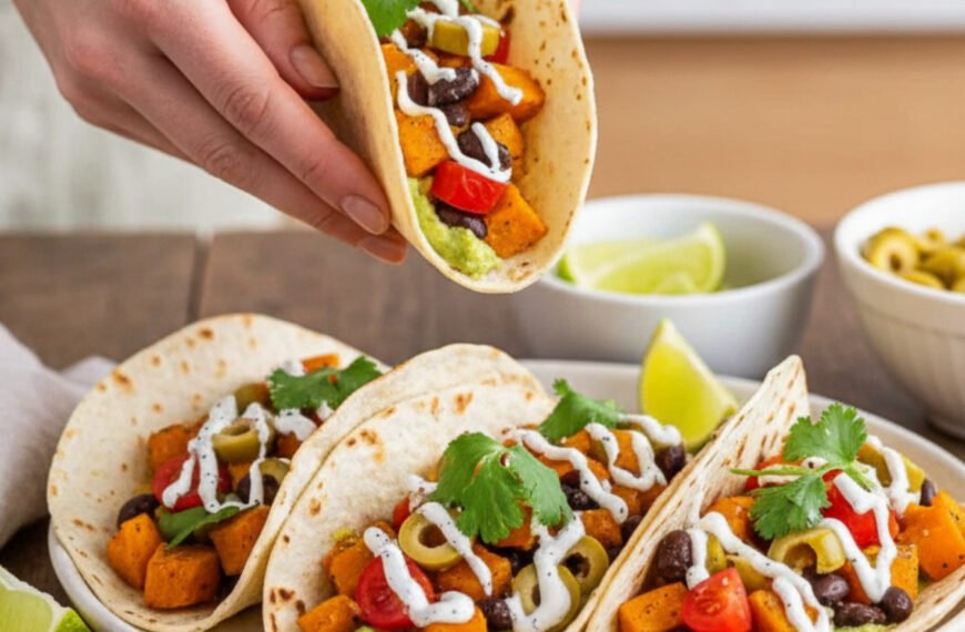 Sweet Potato and Black Bean Fiber Tacos