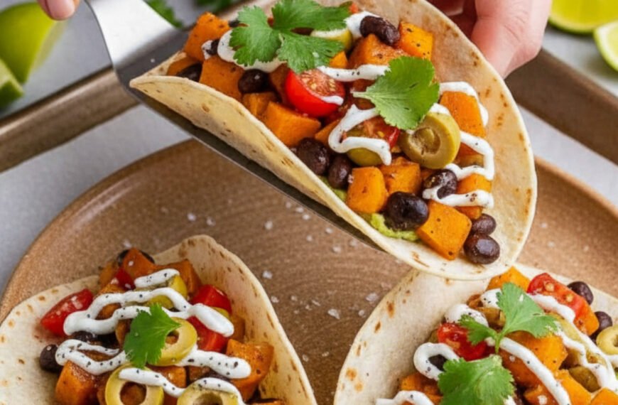 Healthy High-Fiber Black Bean and Sweet Potato Tacos