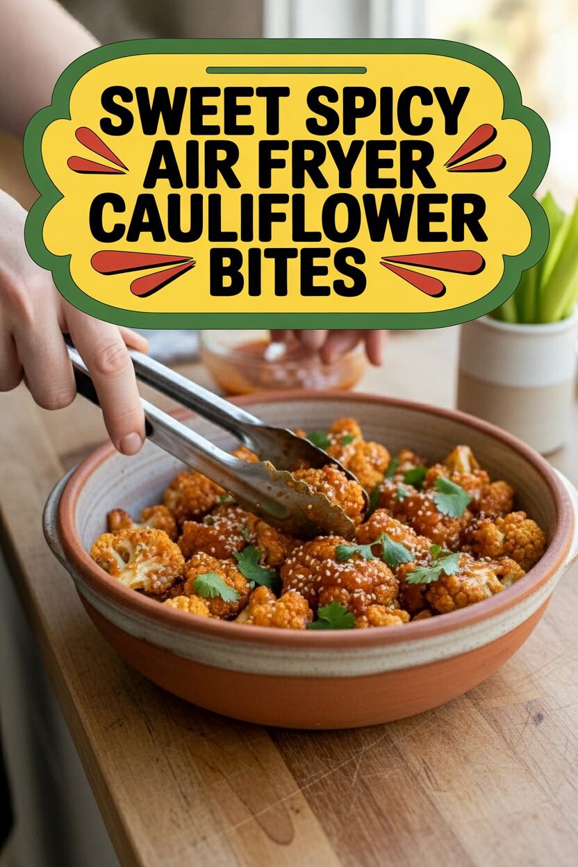 Sweet Spicy Air Fryer Cauliflower Bites