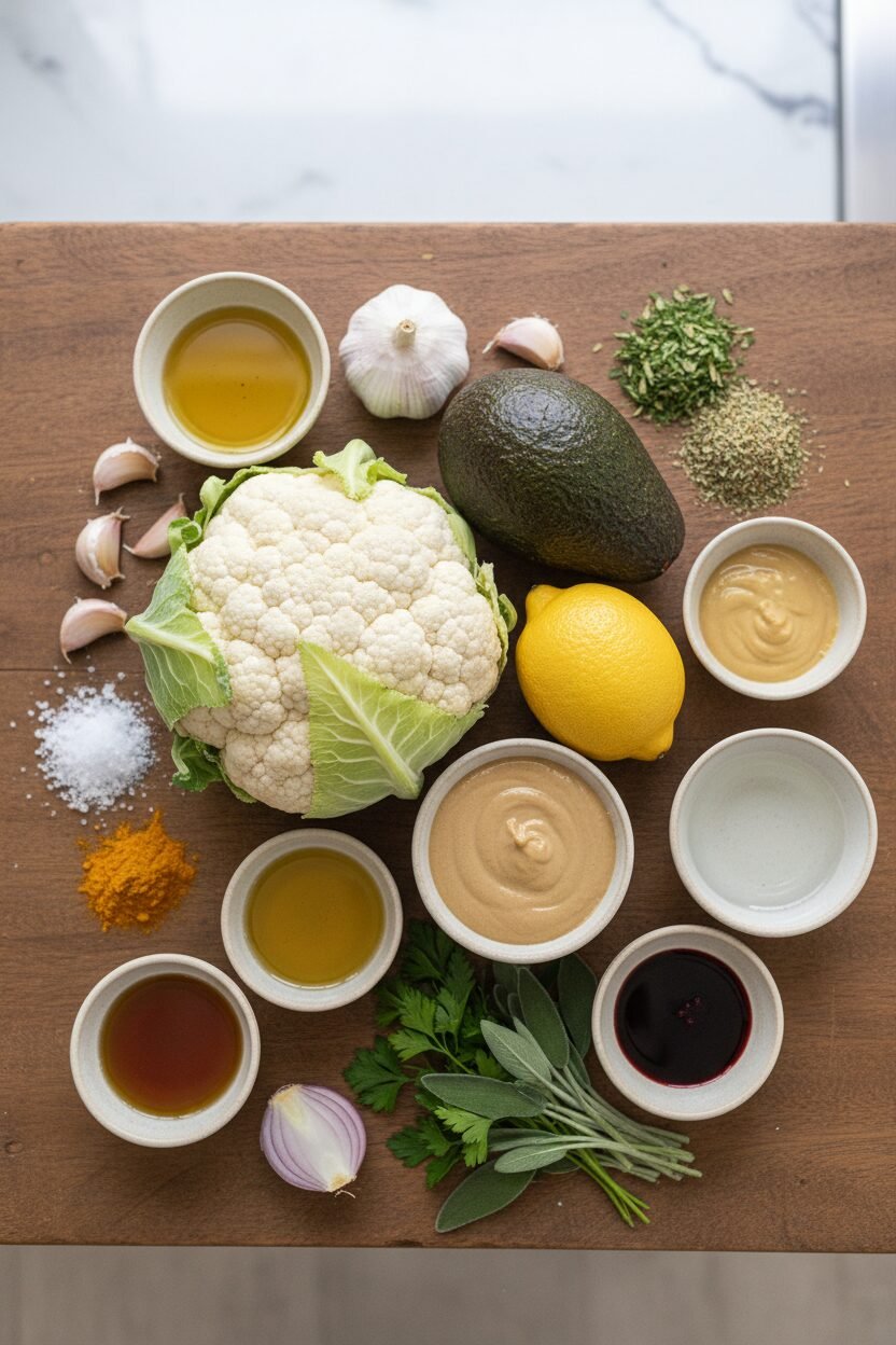 Tahini Roasted Cauliflower