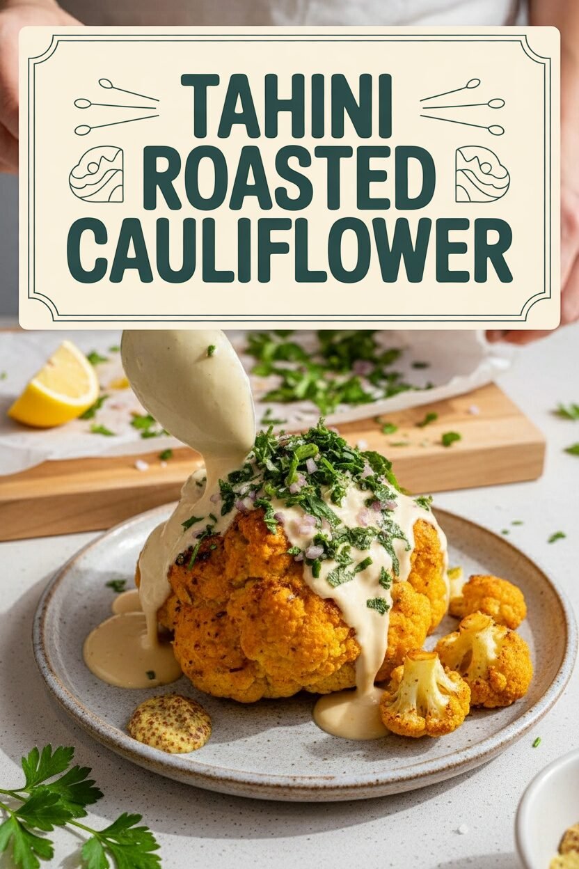 Tahini Roasted Cauliflower