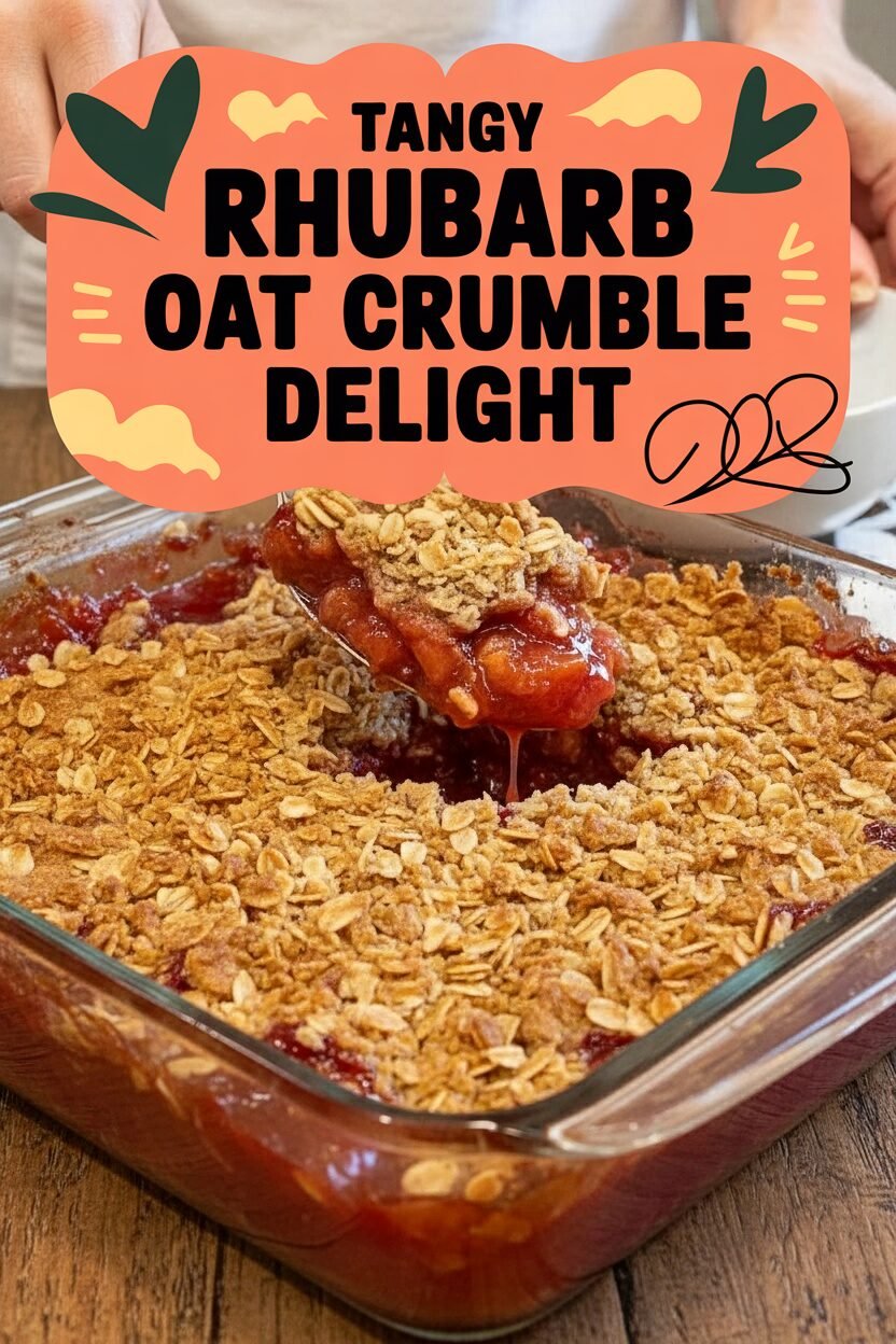Tangy Rhubarb Oat Crumble Delight