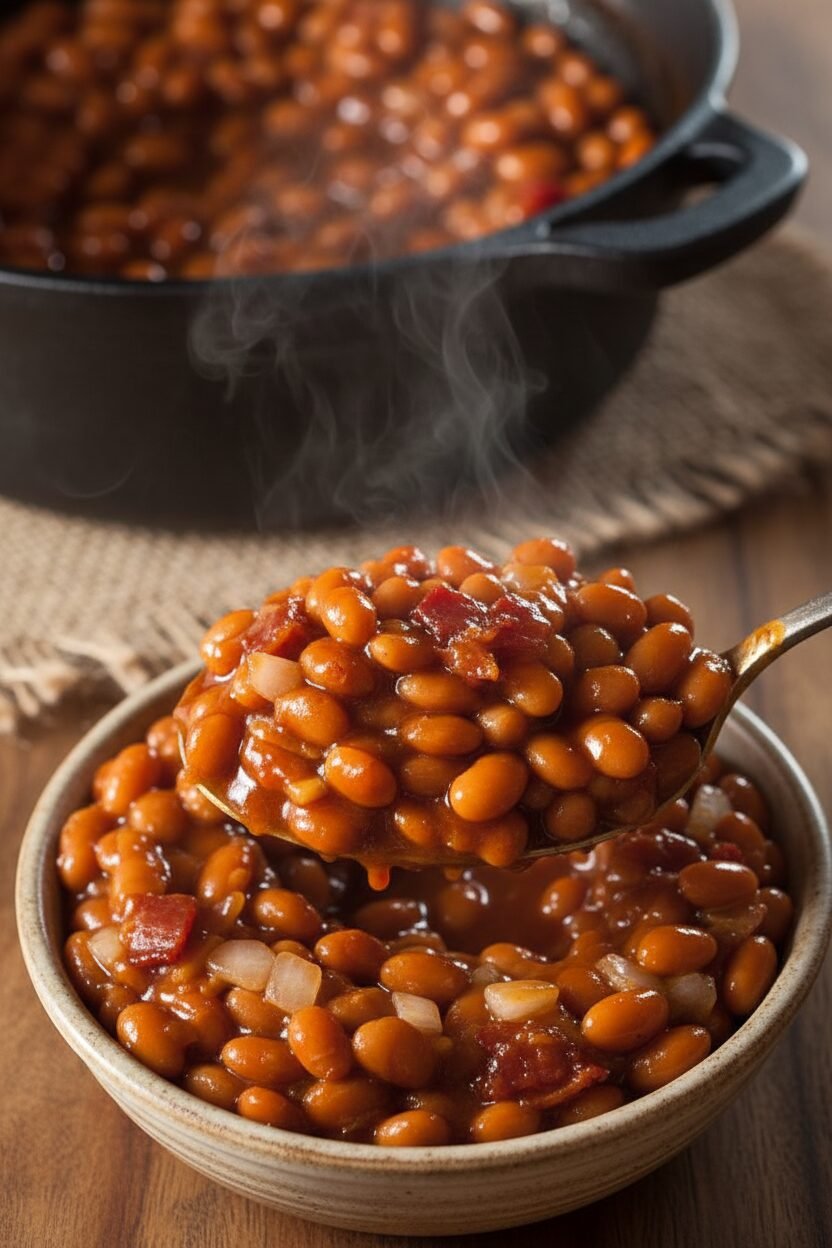 Timeless Baked Beans with Smoky Sweet Glaze