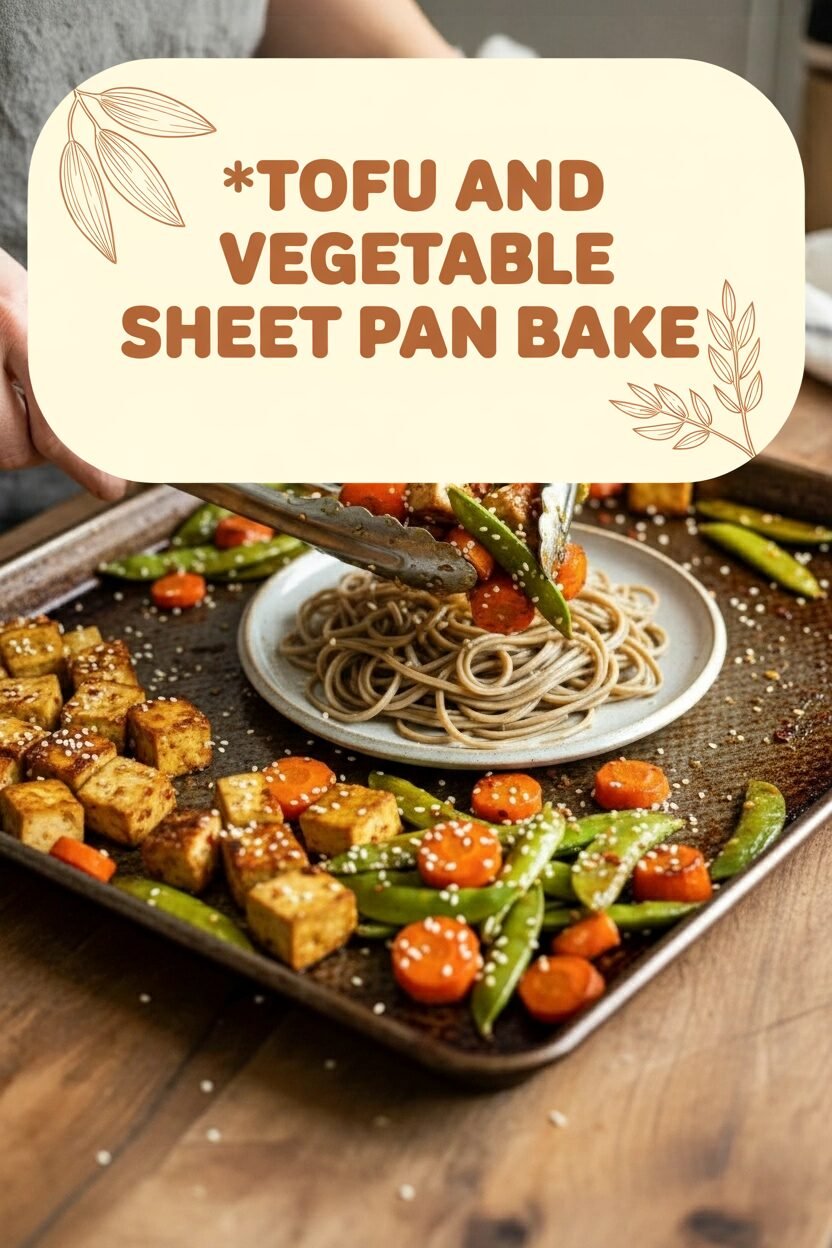 Tofu and Vegetable Sheet Pan Bake
