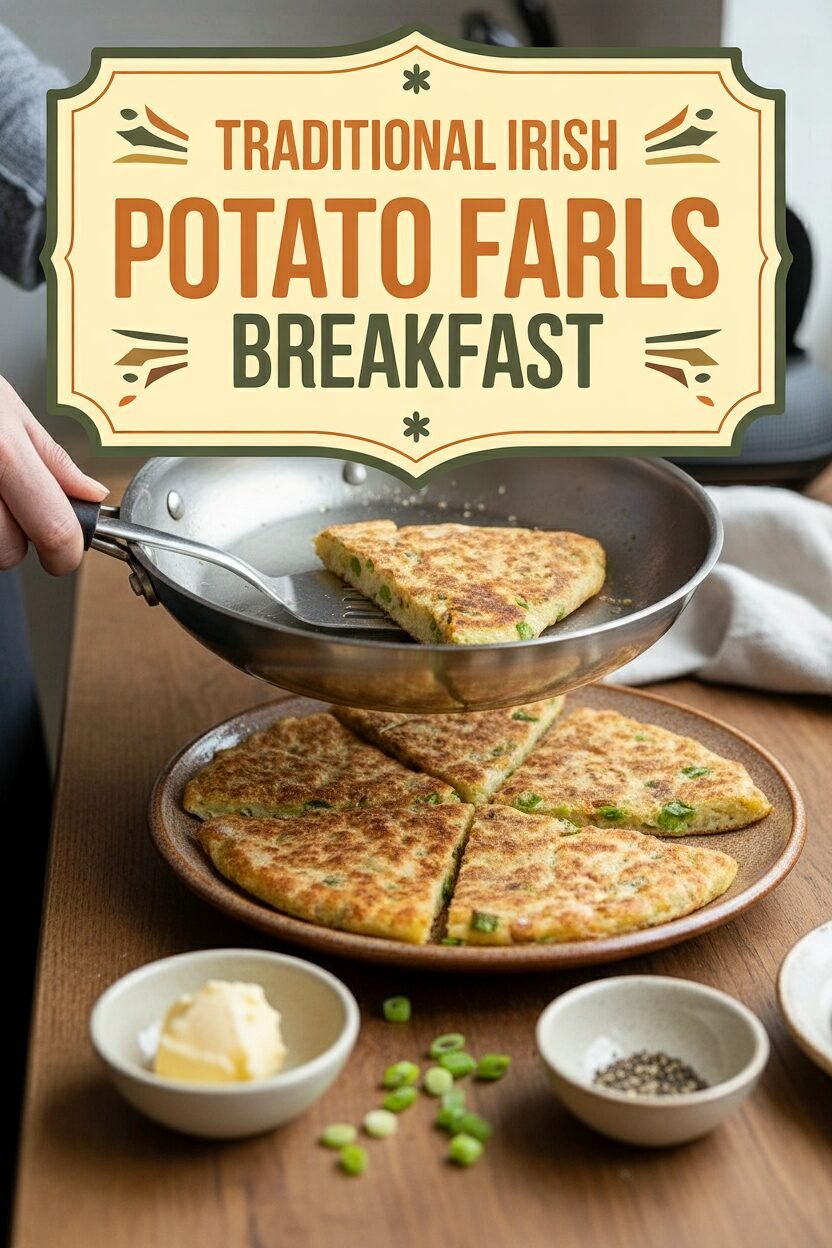 Traditional Irish Potato Farls Breakfast
