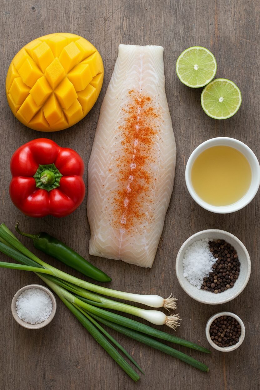 Tropical Mango Cod Bake