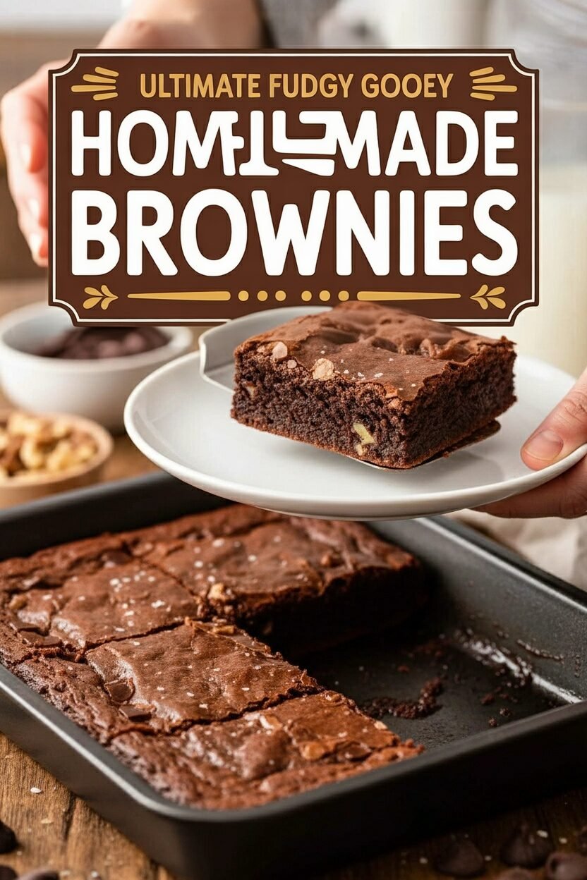 Ultimate Fudgy Gooey Homemade Brownies
