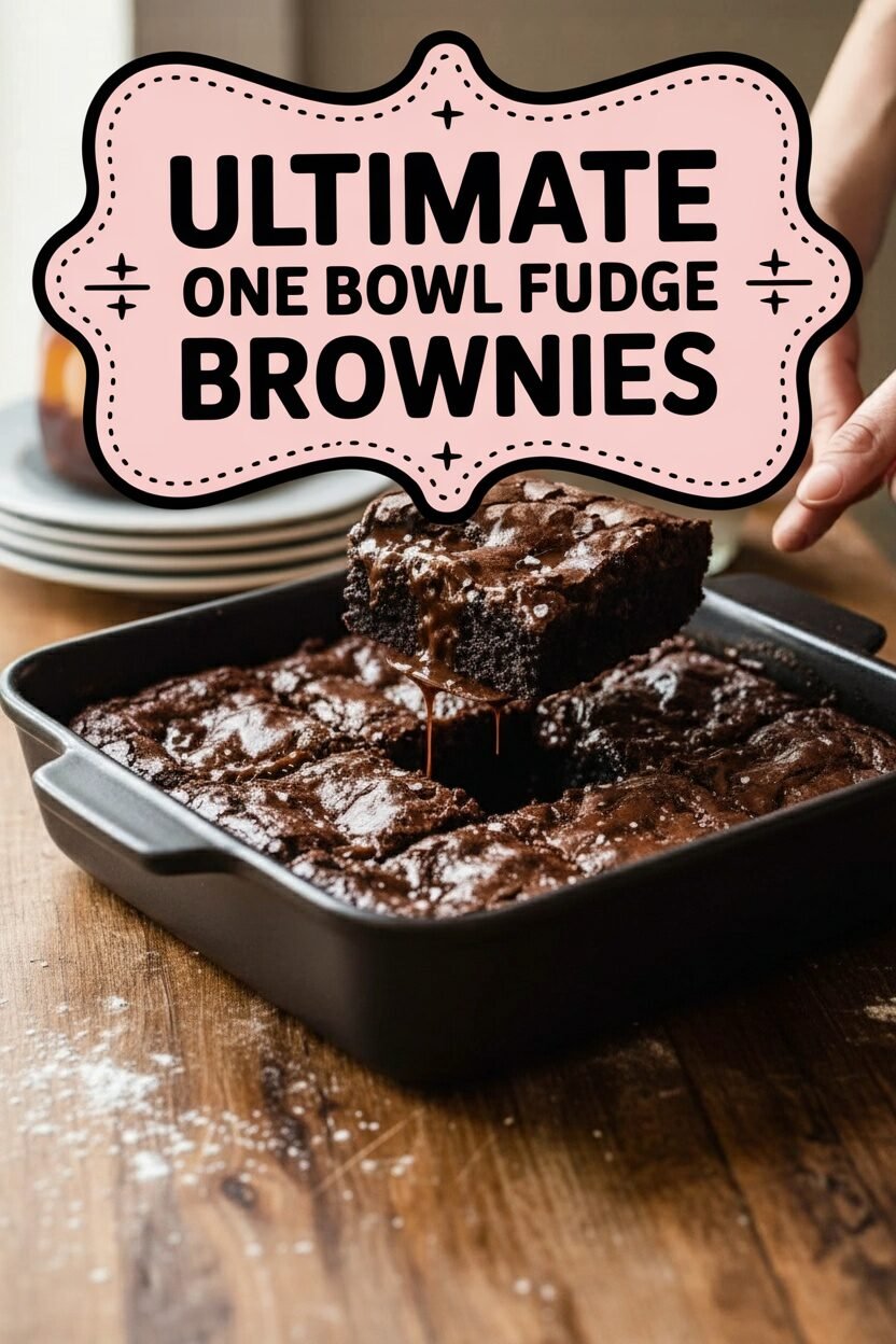 Ultimate One Bowl Fudge Brownies