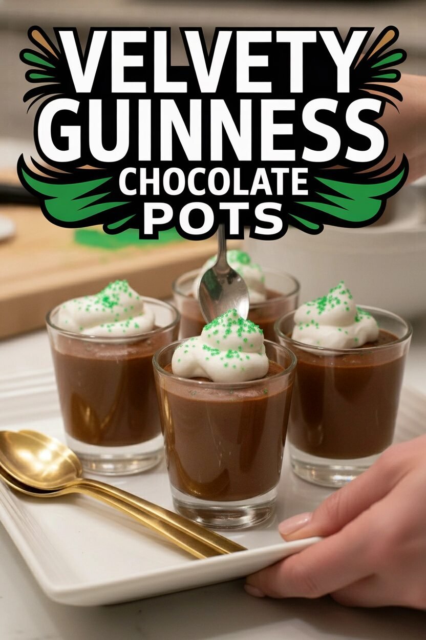 Velvety Guinness Chocolate Pots
