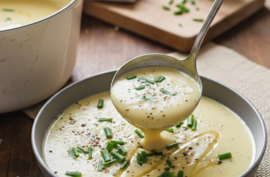 Traditional Potato and Leek Soup (Smooth and Creamy)