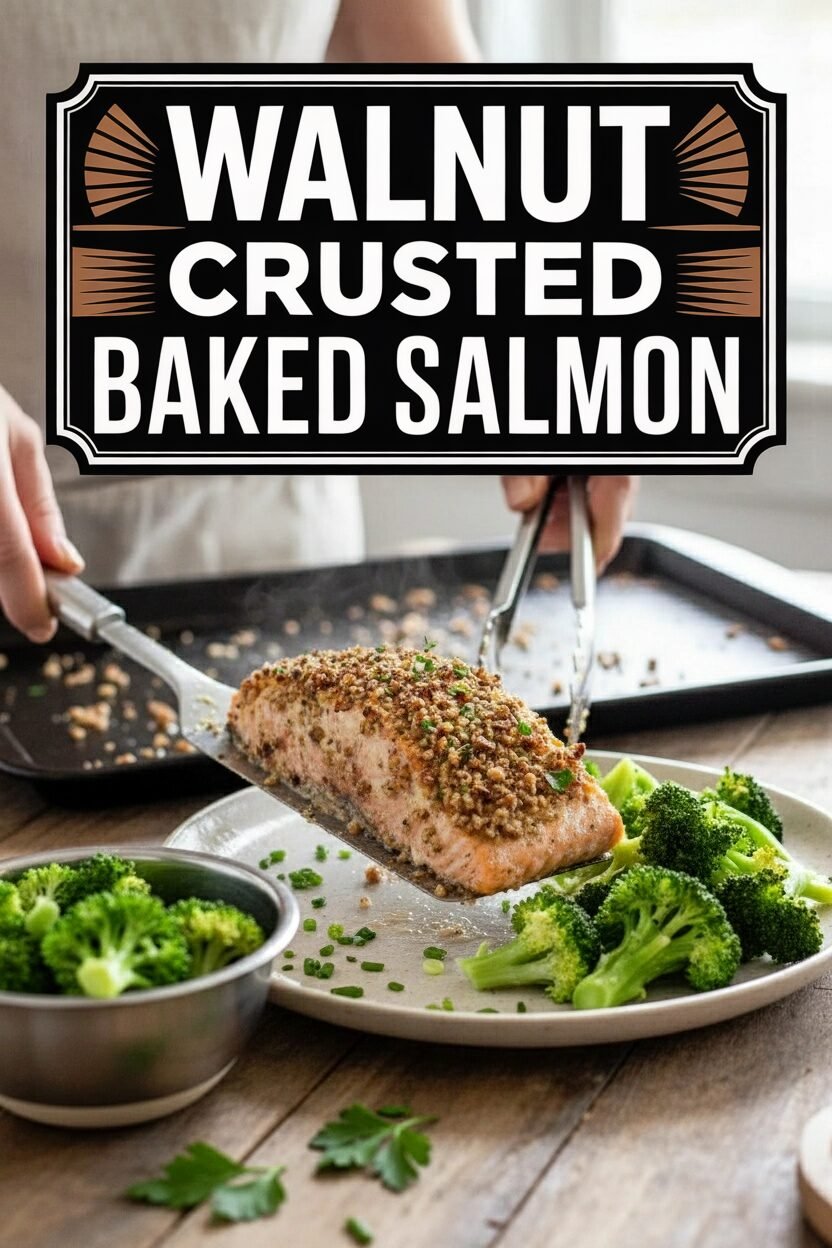 Walnut Crusted Baked Salmon