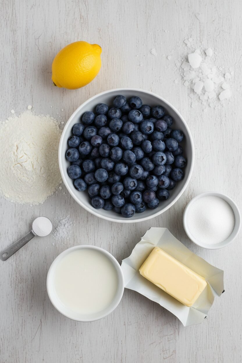 Warm Blueberry Cobbler with Vanilla Ice Cream