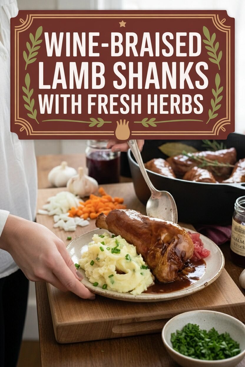 Wine-Braised Lamb Shanks with Fresh Herbs